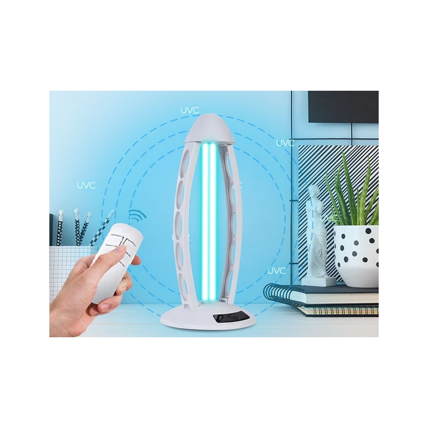 Luxera 70416 - Bakteriedræbende lampe med ozon UVC/38W/230V + fjernbetjening