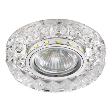 LUXERA 71074 - LED indbygningsspot CRYSTALS 1xGU10/50W/230V + LED/3W STRIBE