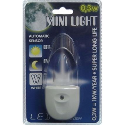 Lys med stik MINI-LIGHT (hvidt lys)