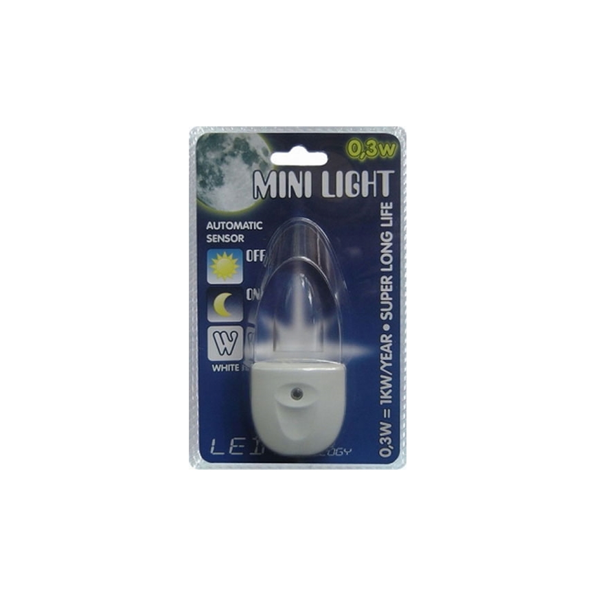 Lys med stik MINI-LIGHT (hvidt lys)