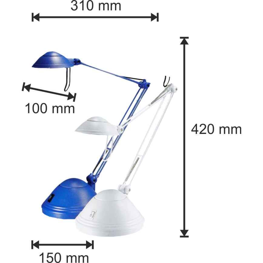 Lysdæmpende bordlampe ELA 1xGY6,35/50W/230V/12V blå