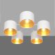 Lysekrone ALBA 5xE27/60W/230V hvid/guldfarvet