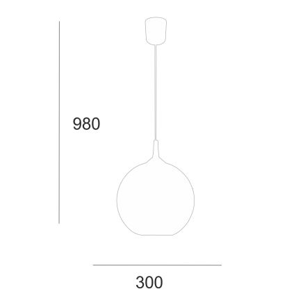 Lysekrone i en snor 1xE27/60W/230V