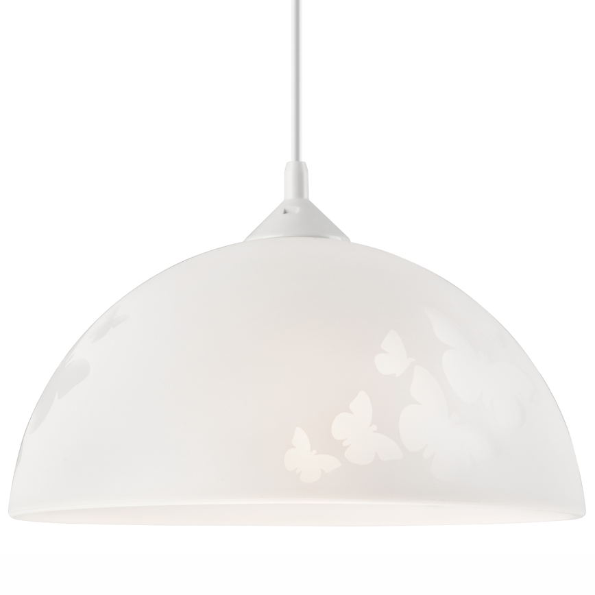 Lysekrone i en snor 1xE27/60W/230V sommerfugle