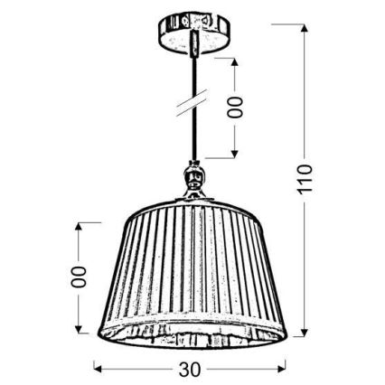 Lysekrone i en snor AMORE 1xE27/60W/230V