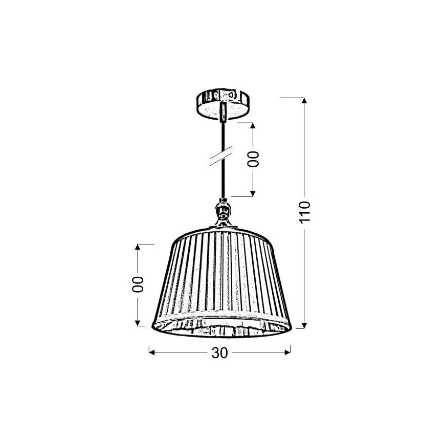 Lysekrone i en snor AMORE 1xE27/60W/230V