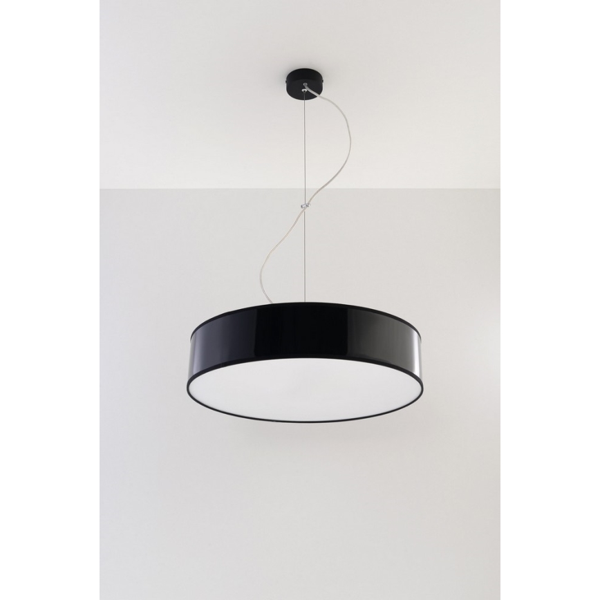 Lysekrone i en snor ARENA 45 3xE27/60W/230V antik sort