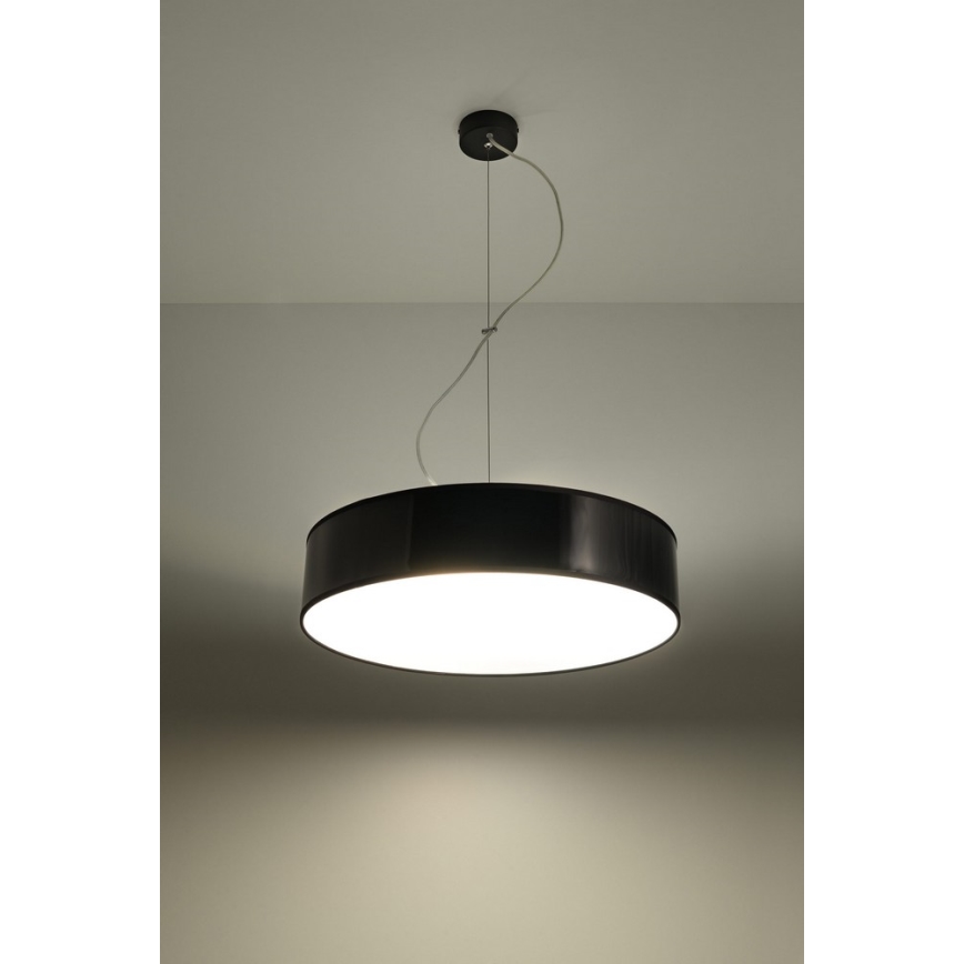 Lysekrone i en snor ARENA 45 3xE27/60W/230V antik sort