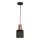 Lysekrone i en snor ARES BLACK 1xE27/60W/230V