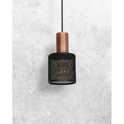 Lysekrone i en snor ARES BLACK 1xE27/60W/230V