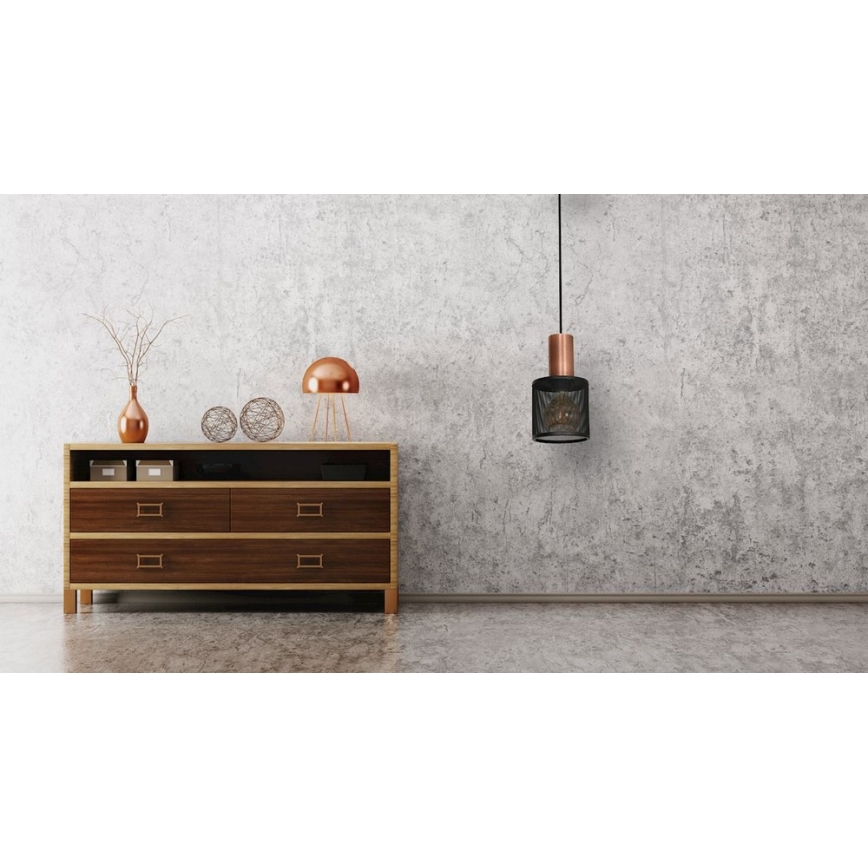 Lysekrone i en snor ARES BLACK 1xE27/60W/230V