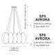 Lysekrone i en snor AURORA 5xE27/60W/230V