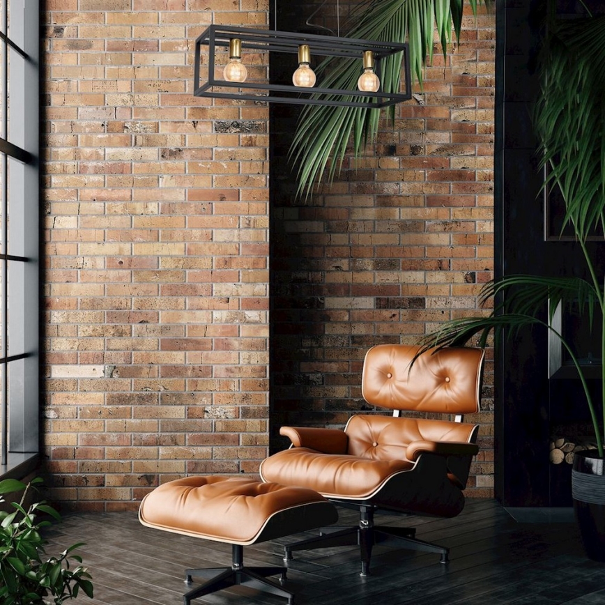 Lysekrone i en snor CAGE 3xE27/60W/230V