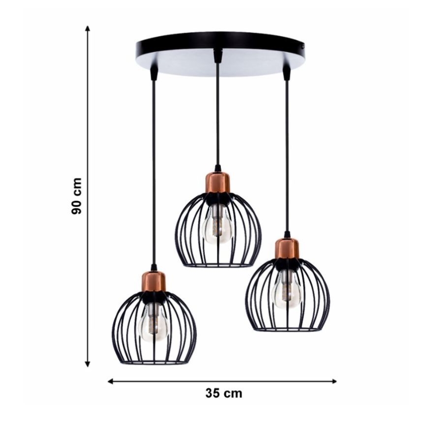 Lysekrone i en snor CELTA 3xE27/40W/230V