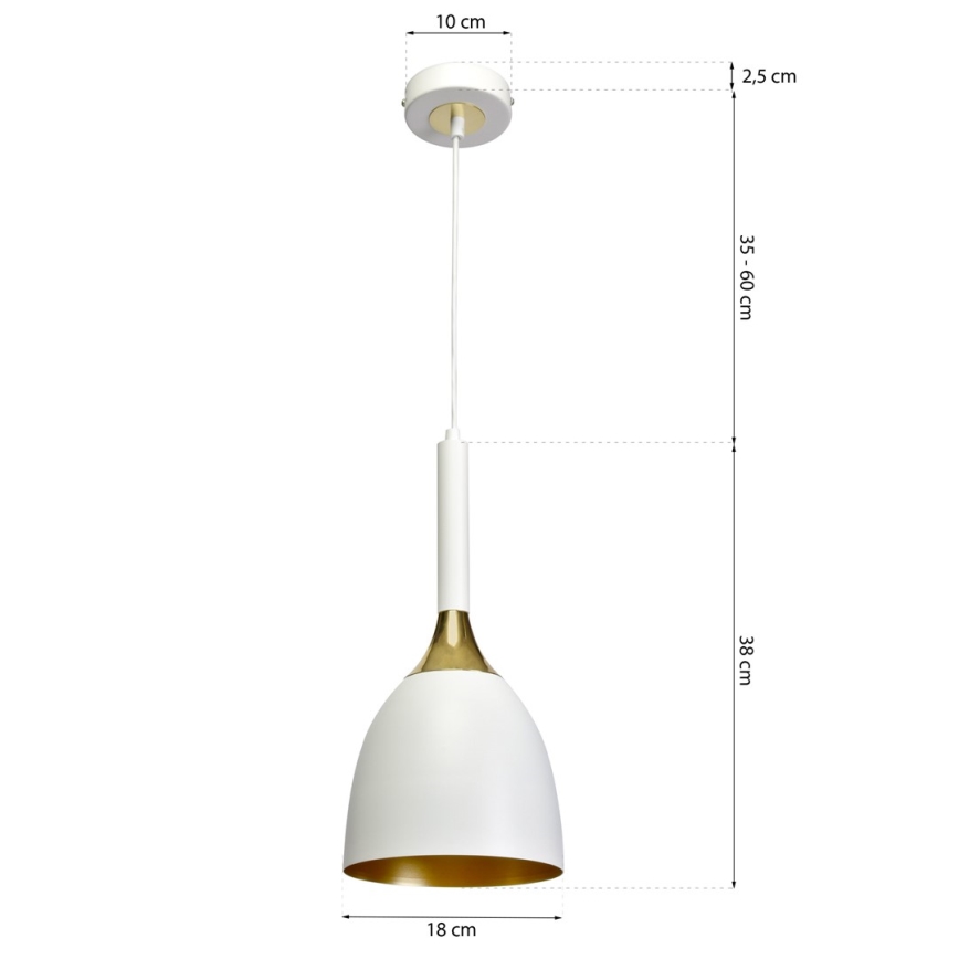 Lysekrone i en snor CLARK 1xE27/60W/230V