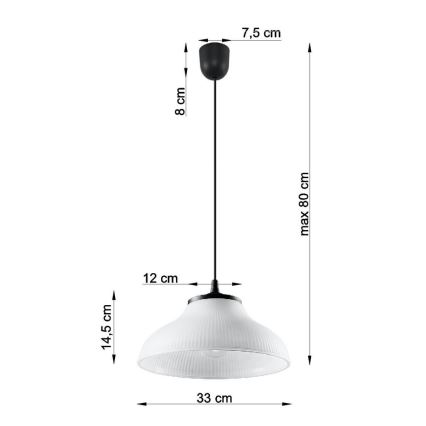 Lysekrone i en snor CORONA 1xE27/60W/230V