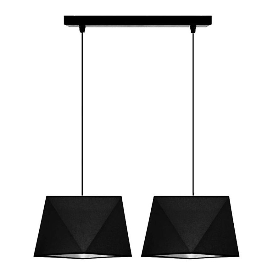 Lysekrone i en snor DIAMENT 2xE27/60W/230V antik sort