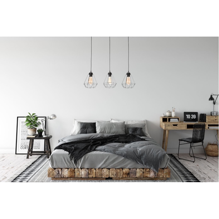 Lysekrone i en snor DIAMENT MINI 3xE27/60W/230V
