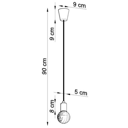 Lysekrone i en snor DIEGO 1xE27/60W/230V