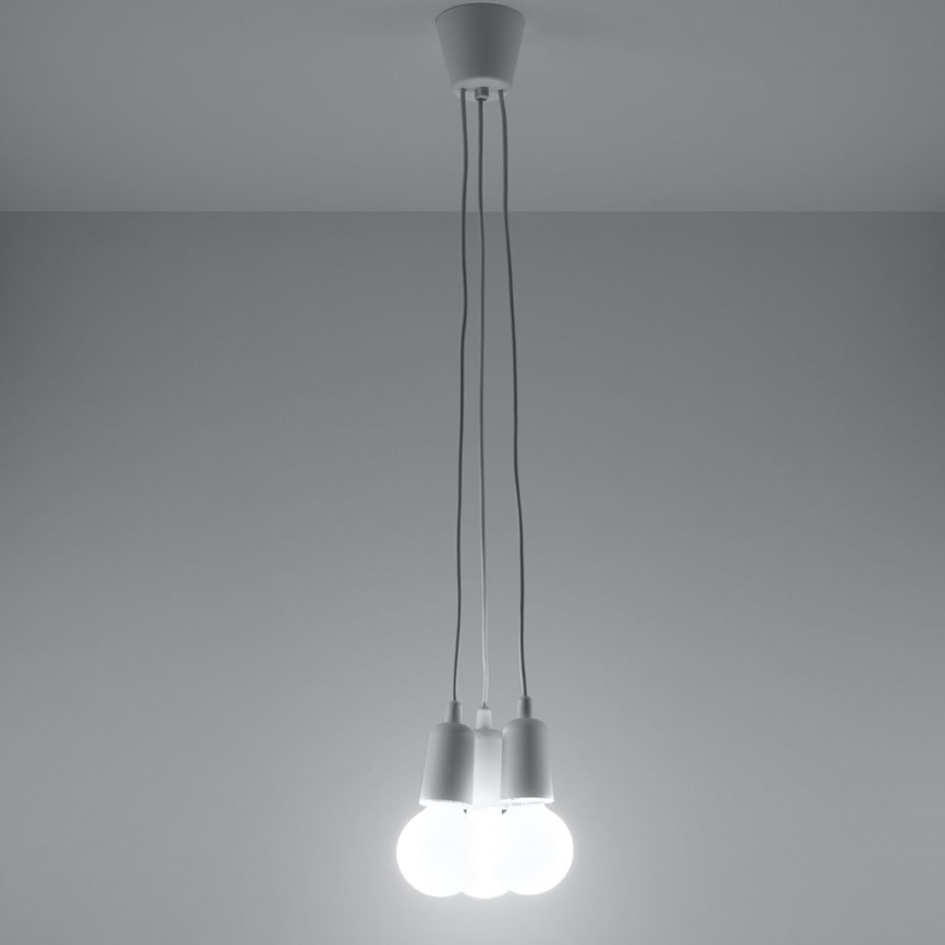 Lysekrone i en snor DIEGO 3xE27/60W/230V