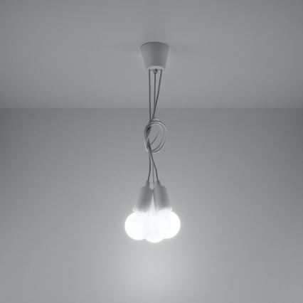 Lysekrone i en snor DIEGO 3xE27/60W/230V