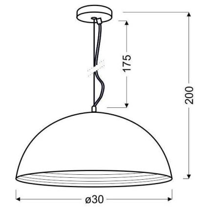 Lysekrone i en snor DORADA 1xE27/60W/230V