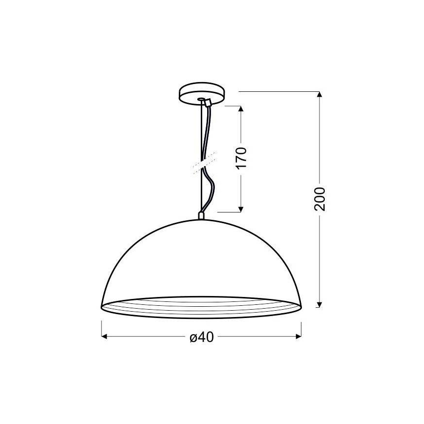 Lysekrone i en snor DORADA 1xE27/60W/230V krom
