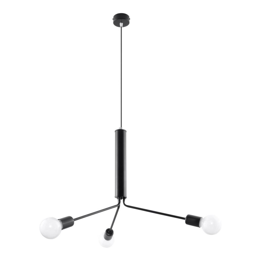 Lysekrone i en snor DUOMO 3D 3xE27/60W/230V antik sort