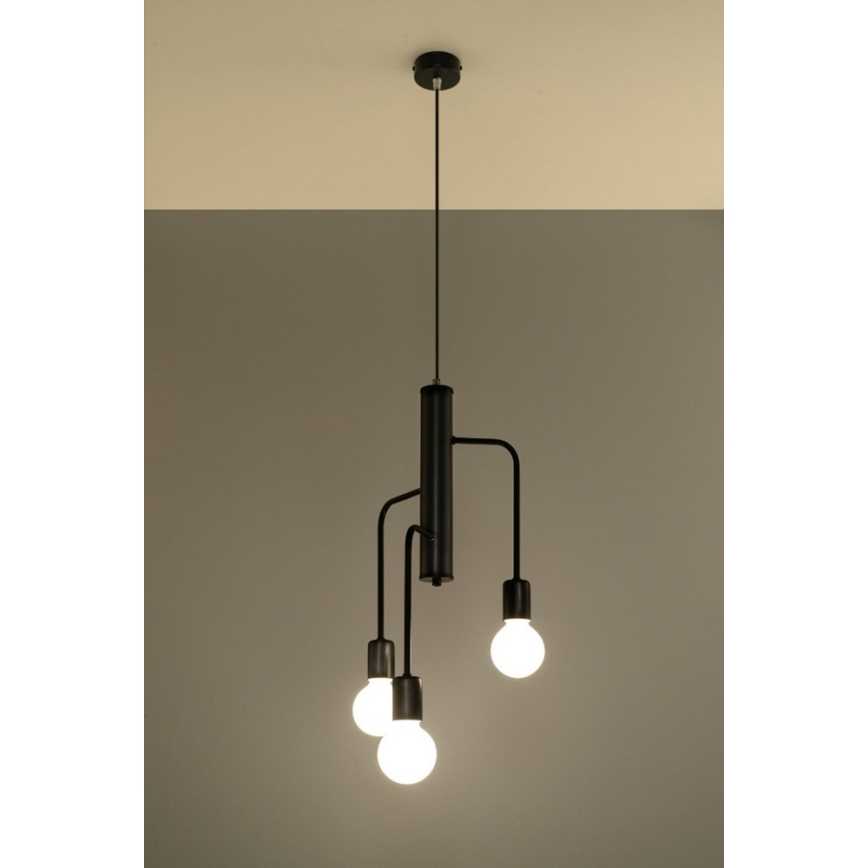 Lysekrone i en snor DUOMO 3M 3xE27/60W/230V antik sort