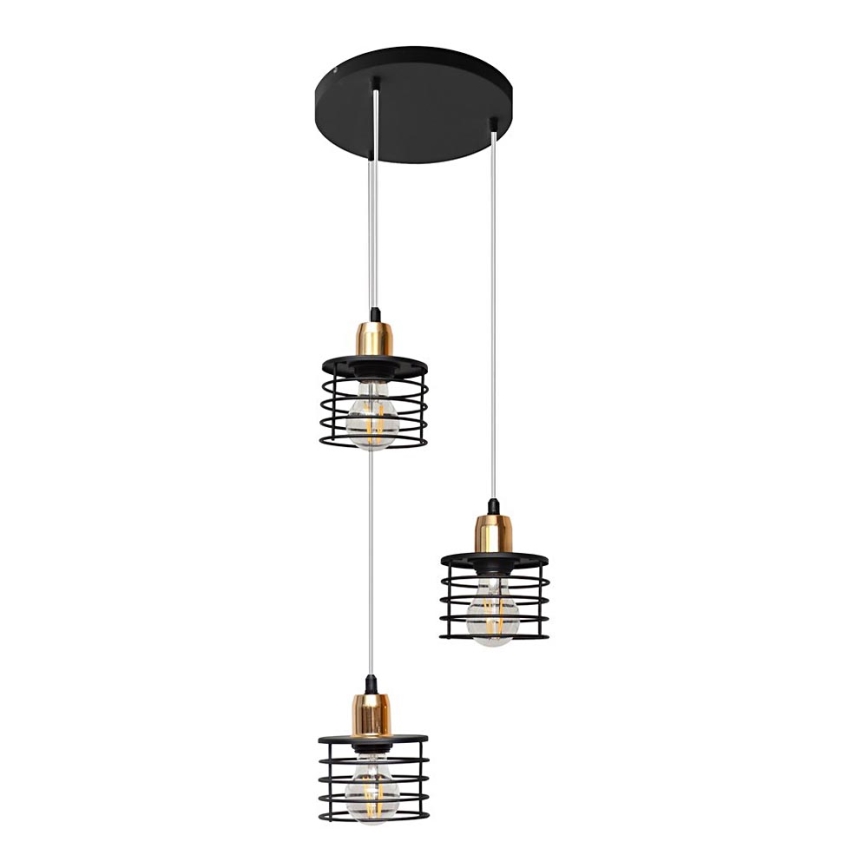 Lysekrone i en snor EDISON 3xE27/15W/230V