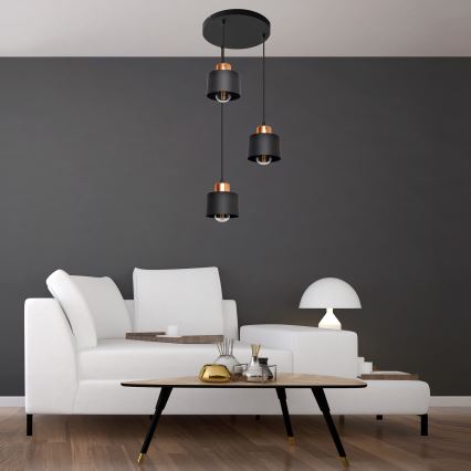 Lysekrone i en snor EDISON 3xE27/15W/230V