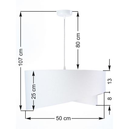 Lysekrone i en snor GALAXY 1xE27/60W/230V