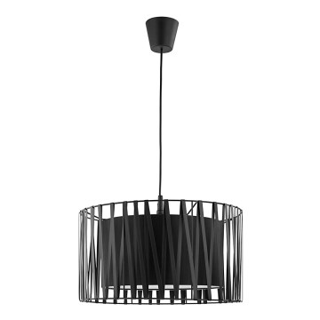 Lysekrone i en snor HARMONY BLACK 1xE27/60W/230V