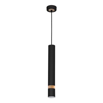 Lysekrone i en snor JOKER BLACK WOOD 1xGU10/8W/230V