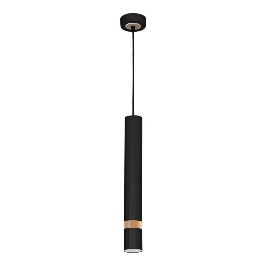 Lysekrone i en snor JOKER BLACK WOOD 1xGU10/8W/230V