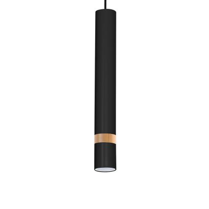 Lysekrone i en snor JOKER BLACK WOOD 1xGU10/8W/230V