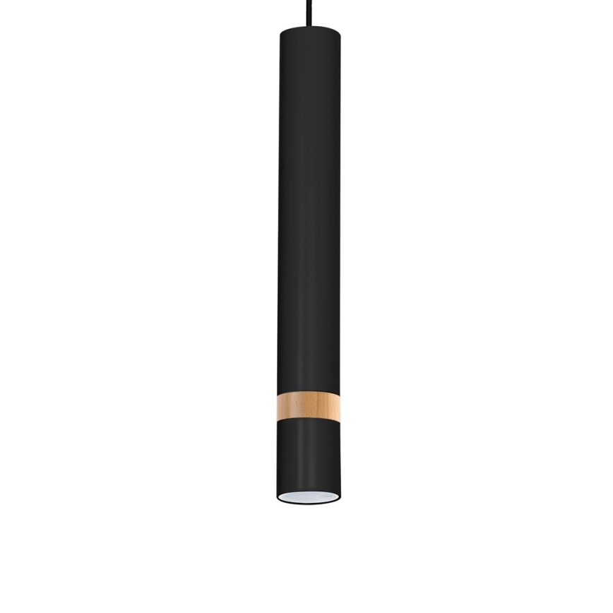 Lysekrone i en snor JOKER BLACK WOOD 1xGU10/8W/230V