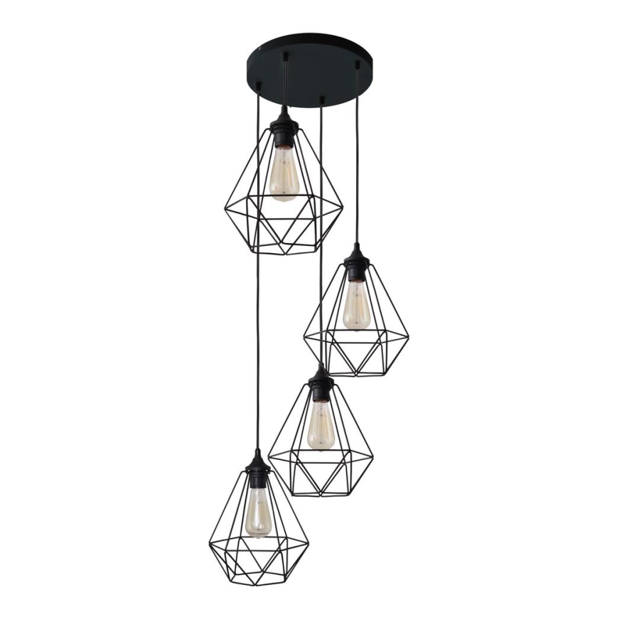 Lysekrone i en snor KARO 4xE27/15W/230V