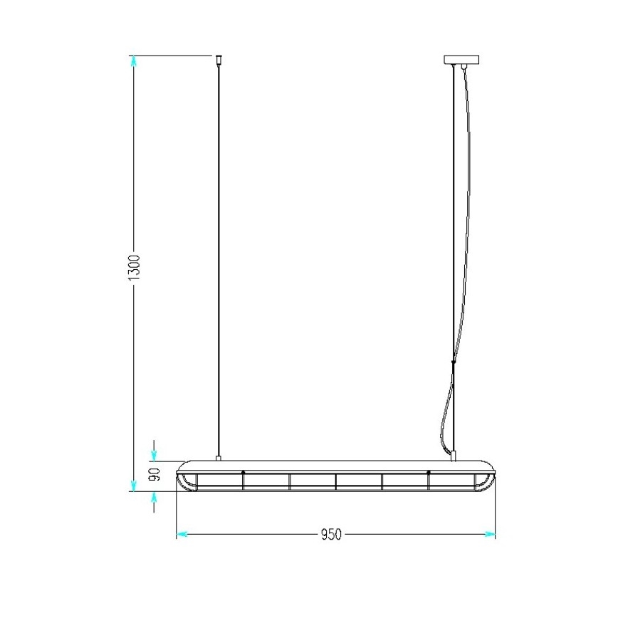 Lysekrone i en snor KJELD 3xE14/60W/230V