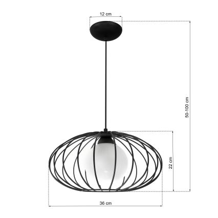 Lysekrone i en snor KRONOS 1xE14/40W/230V