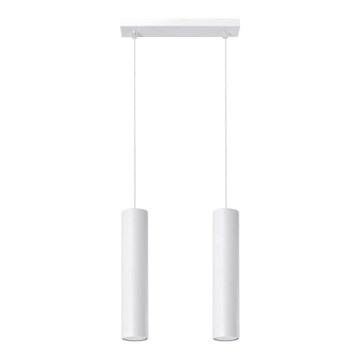 Lysekrone i en snor LAGOS 2 2xGU10/40W/230V hvid