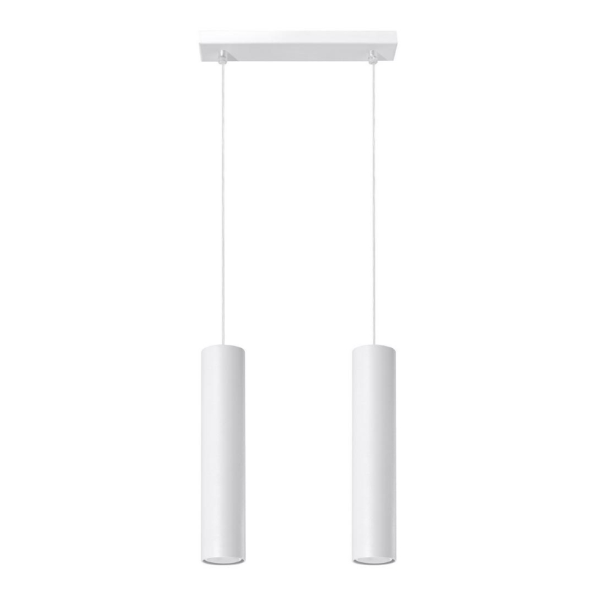 Lysekrone i en snor LAGOS 2 2xGU10/40W/230V hvid