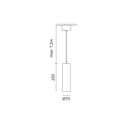 Lysekrone i en snor LEONE 1xGU10/35W/230V
