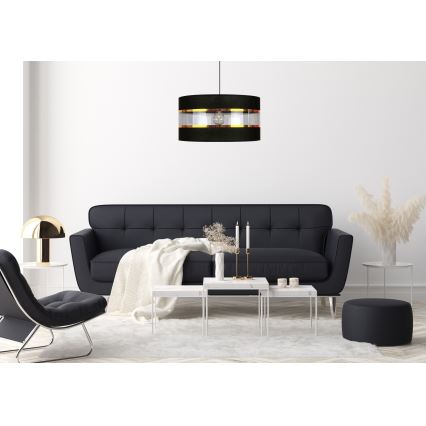 Lysekrone i en snor LIND 1xE27/60W/230V antik sort