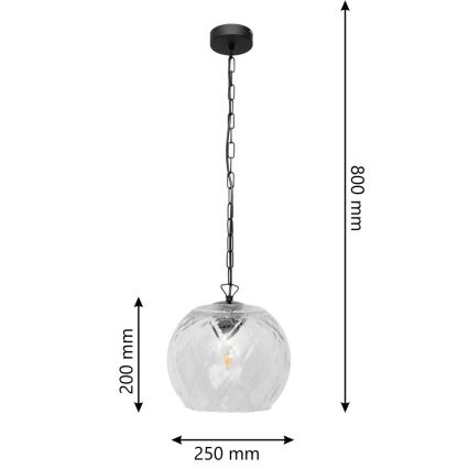 Lysekrone i en snor MARILLA 1xE27/15W/230V