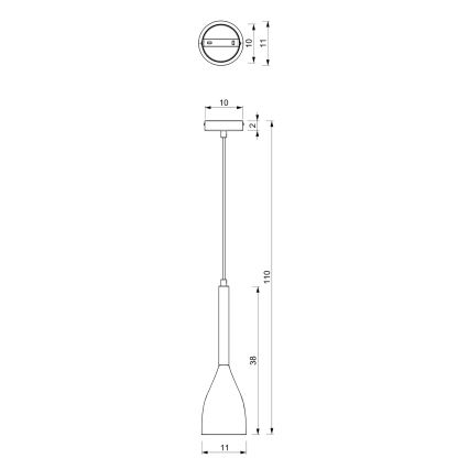 Lysekrone i en snor MUZA 1xE27/60W/230V