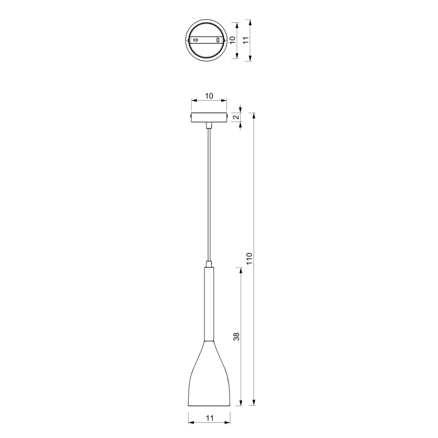Lysekrone i en snor MUZA 1xE27/60W/230V