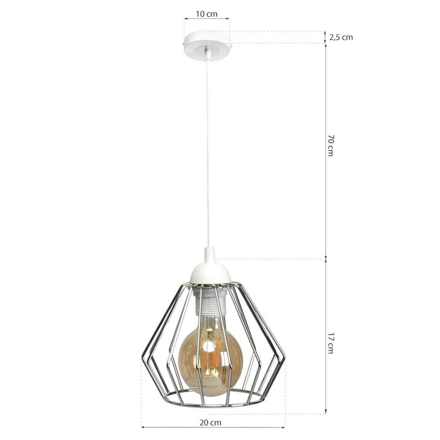 Lysekrone i en snor NORMAN 1xE27/60W/230V