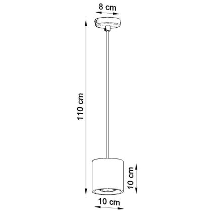 Lysekrone i en snor ORBIS 1 1xGU10/40W/230V grå