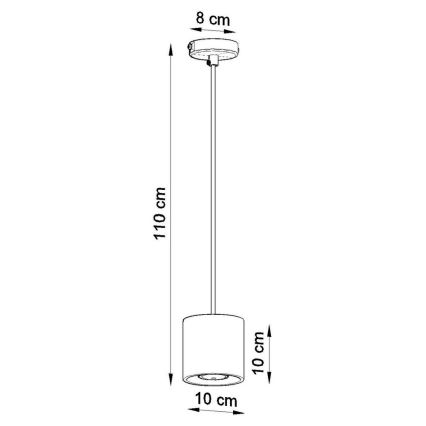 Lysekrone i en snor ORBIS 1 1xGU10/40W/230V hvid